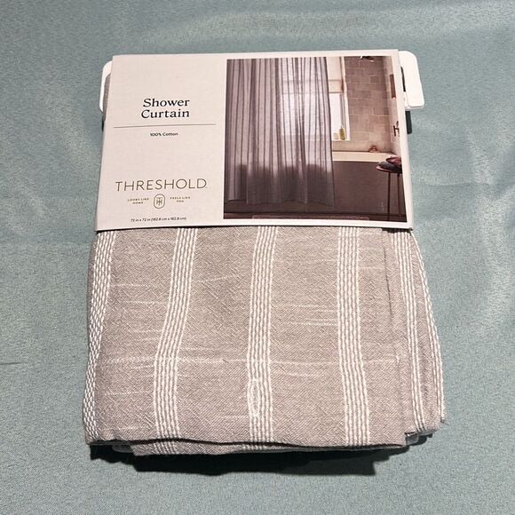 Threshold 100% Cotton Shower Curtain - Picture 6 of 8